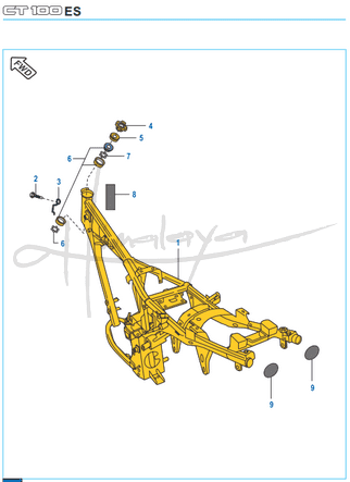 Frame and Frame Fitting - Boxer CT 100 Alloy