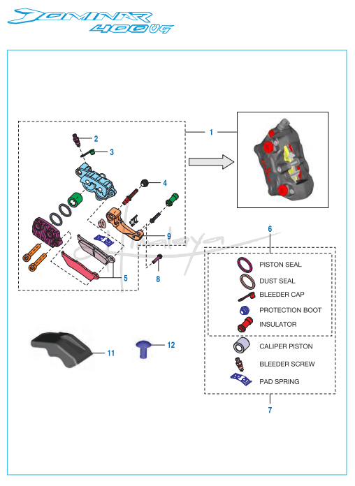 This is an image of Front Disc Brake - Dominar 400 UG