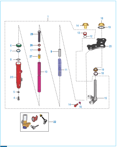 This is an image of Front Fork - Boxer S EU3