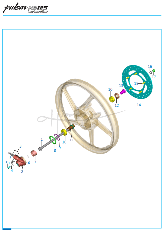 Front Hub - Pulsar NS 125