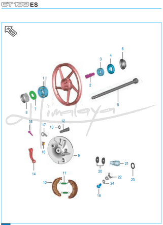 Front Hub Alloy Wheels - Boxer CT 100 Alloy