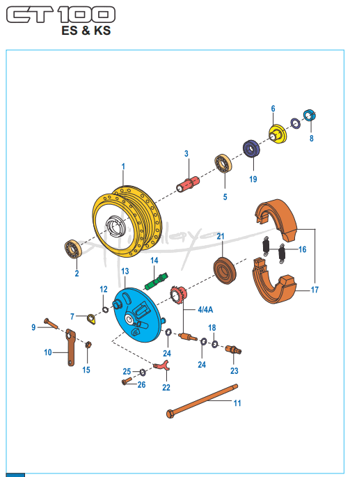 Front Hub - Boxer CT 100 KS/ES