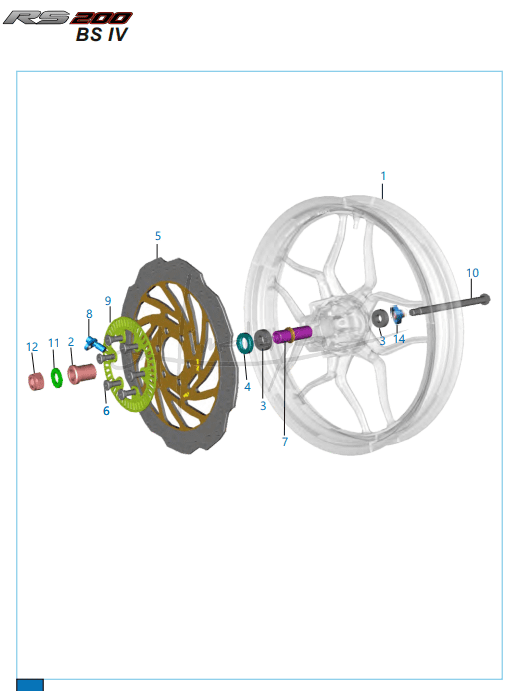 Front Hub - Pulsar RS 200