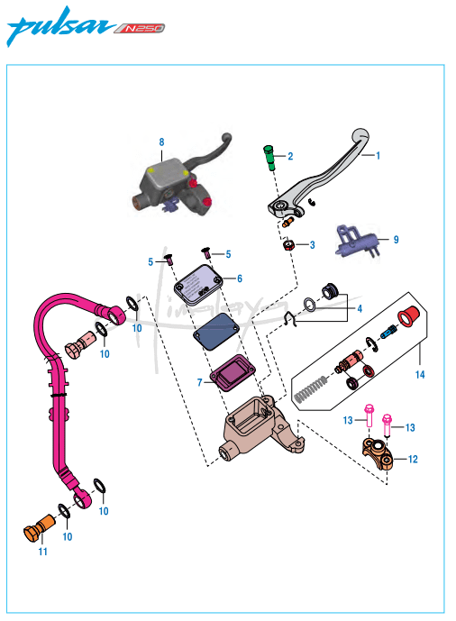 Front Master Cylinder Disc Brake - Pulsar N 250