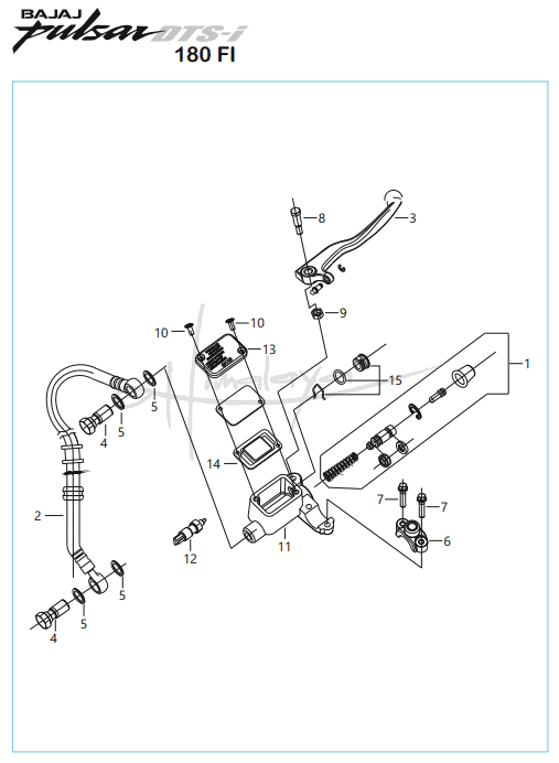 Front Master Cylinder - Pulsar 180 FI Neon