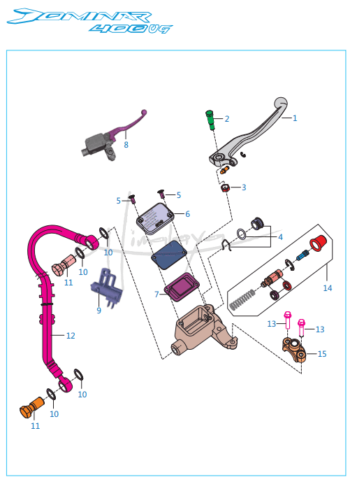 Front Master Cylinder - Dominar 400 UG