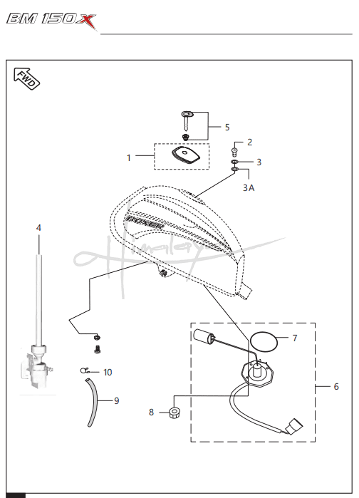 Fuel Tank Cap Tank Gauge Fuel - Boxer 150X