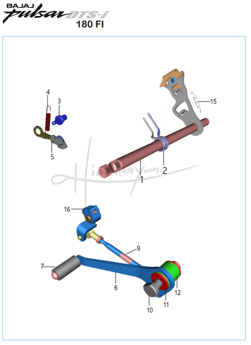 Gear Change Mechanism - Pulsar 180 FI Neon