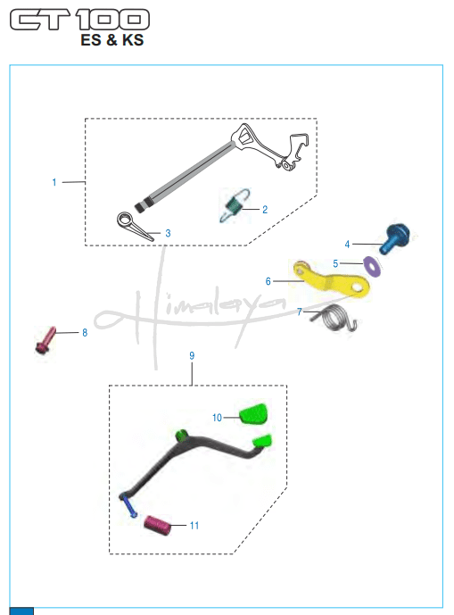 Gear Change Mechanism - Boxer CT 100 KS/ES