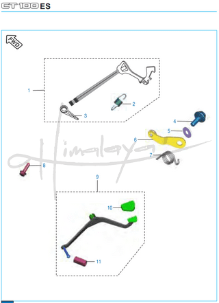 Gear Change Mechanism - Boxer CT 100 Alloy