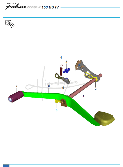 This is an image of Gear Change Mechanism - Pulsar 150 Neon