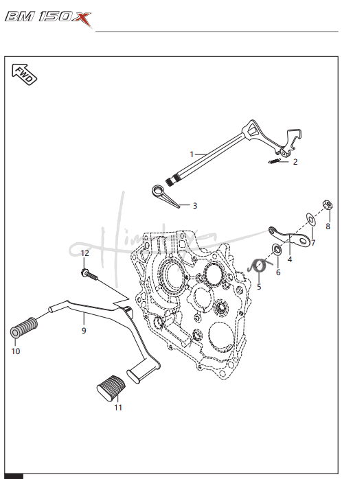 Gear Change Mechanism - Boxer 150X