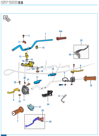 Handle Bar Assembly - Boxer CT 100 Alloy