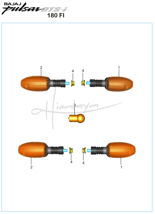 This is an image of Indicator Light Assembly - Pulsar 180 FI Neon