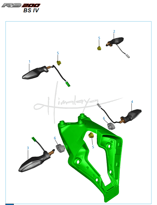 This is an image of Indicator Light Assembly - Pulsar RS 200