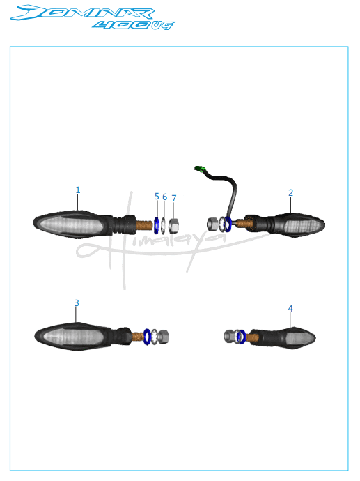 This is an image of Indicator Light Assembly - Dominar 400 UG