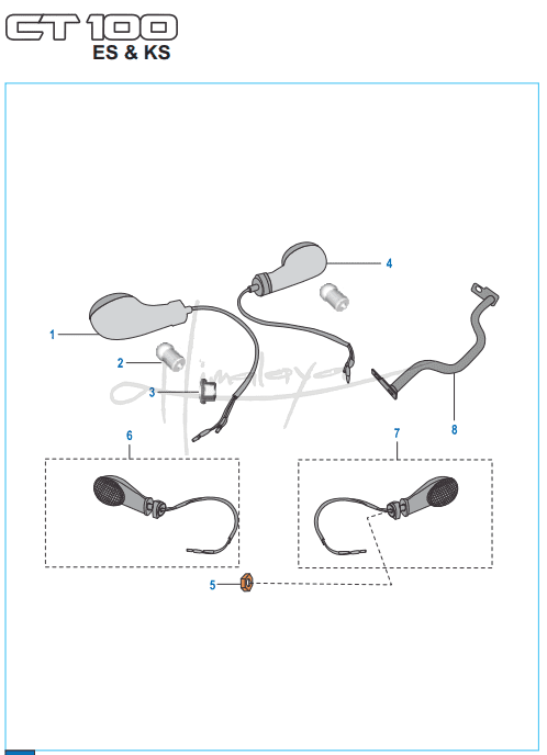 This is an image of Indicator Light Assembly - Boxer CT 100 KS/ES