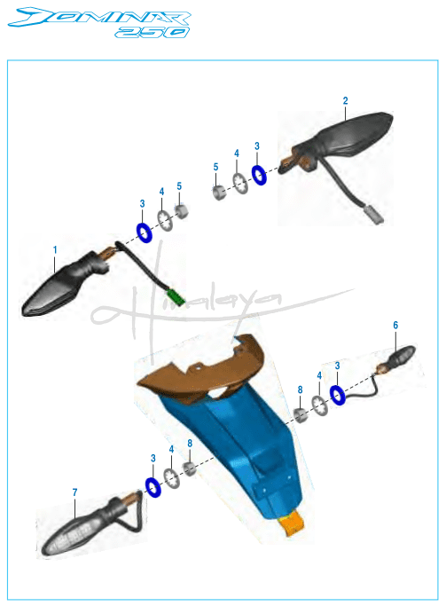 This is an image of Indicator Light Assembly - Dominar 250