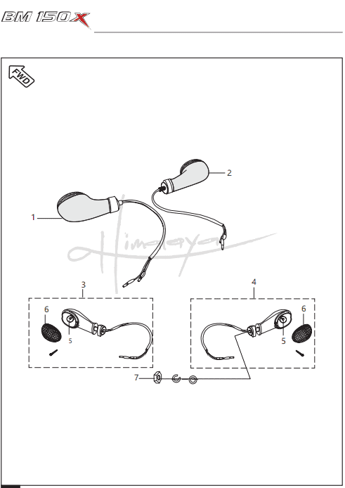 This is an image of Indicator Light Assembly - Boxer 150X