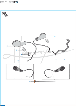 This is an image of Indicator Light Assembly - Boxer CT 100 Alloy