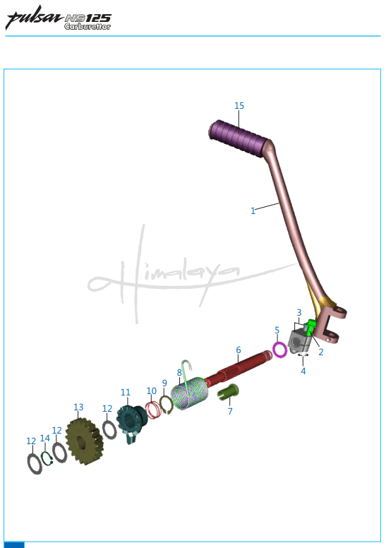 This is an image of Kick Starter Mechanism - Pulsar NS 125