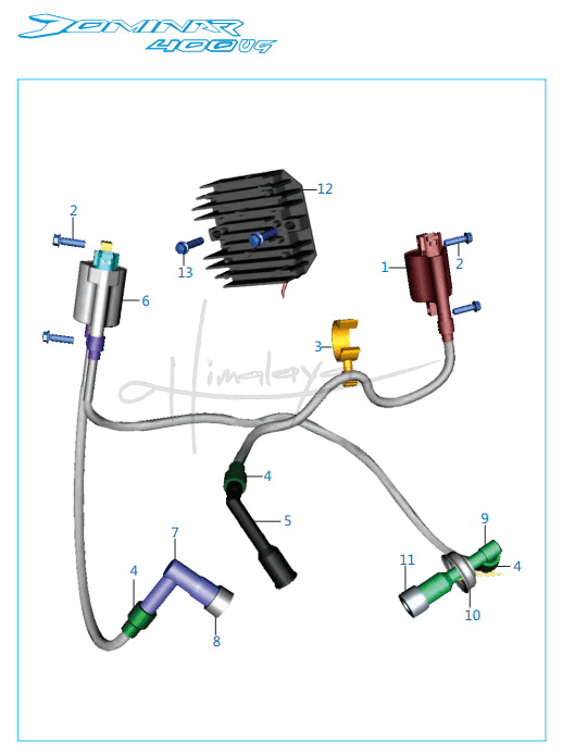 This is an image of Magneto CDI HT Coil - Dominar 400 UG