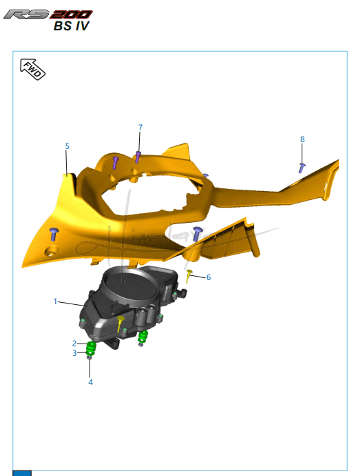 This is an image of Meter Assembly - Pulsar RS 200