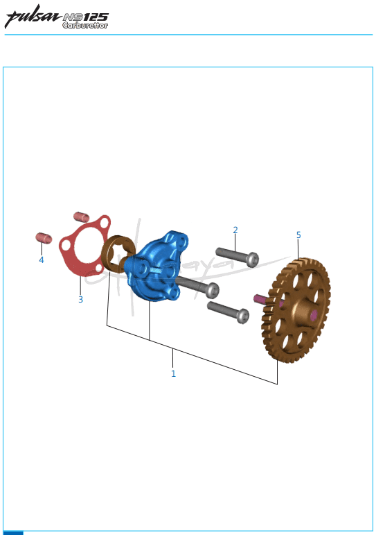 This is an image of Oil Pump - Pulsar NS 125