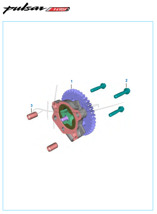 This is an image of Oil Pump - Pulsar N160 Dual ABS