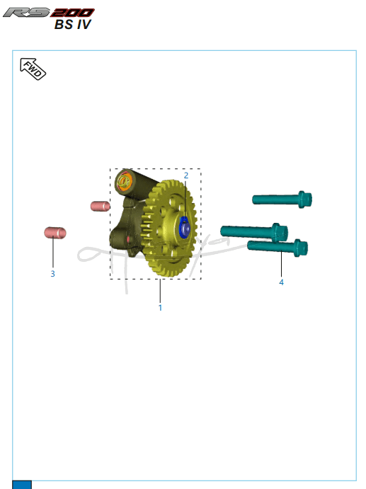 This is an image of Oil Pump - Pulsar RS 200