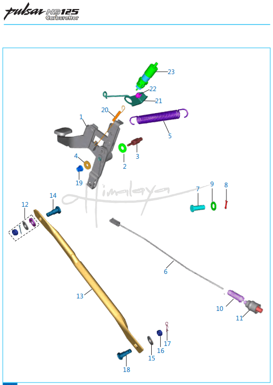 This is an image of Rear Brake Pedal - Pulsar NS 125