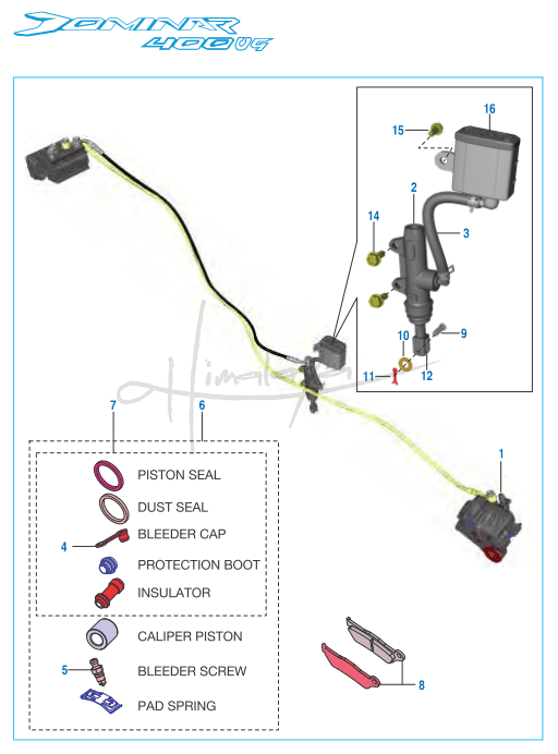 This is an image of Rear Disc Brake System - Dominar 400 UG