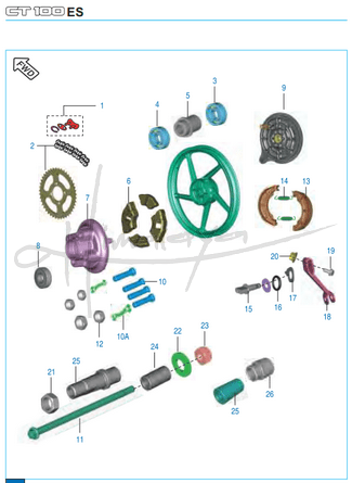 Rear Hub Alloy Wheels - Boxer CT 100 Alloy