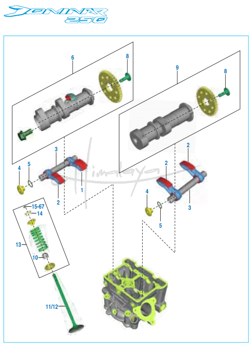 This is an image of Rocker Arm Camshaft Valve - Dominar 250