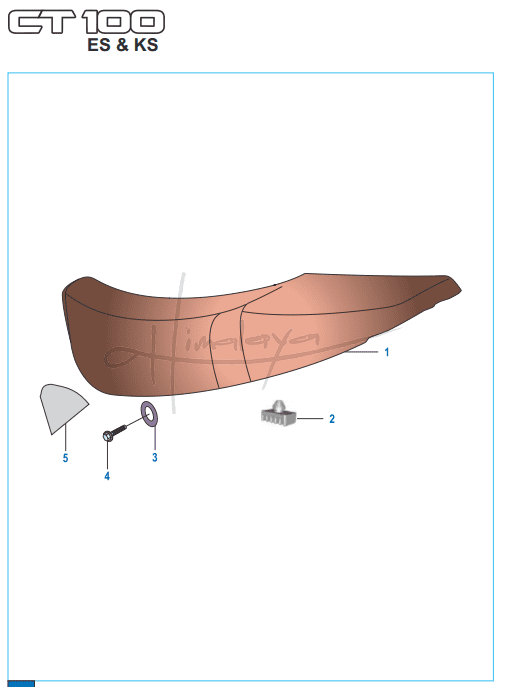 This is an image of Seat Assembly Mounting - Boxer CT 100 KS/ES