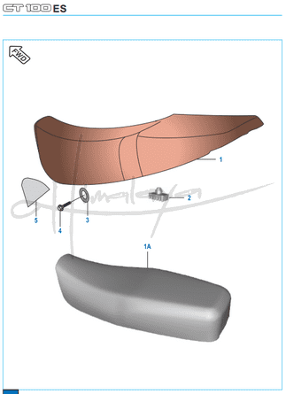 This is an image of Seat Assembly Mounting - Boxer CT 100 Alloy