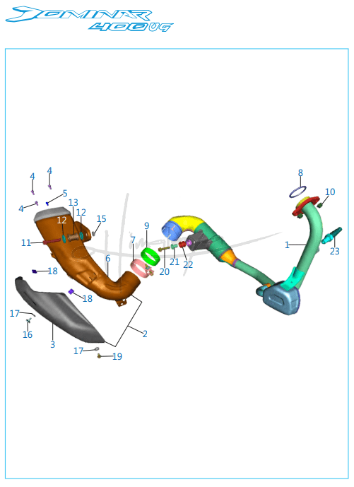 This is an image of Silencer Assembly - Dominar 400 UG