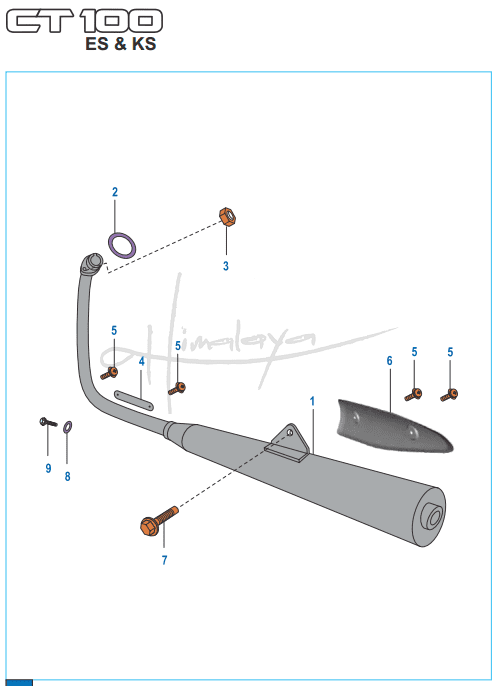 This is an image of Silencer Assembly - Boxer CT 100 KS/ES