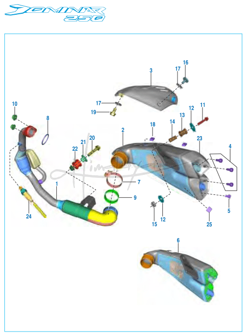 This is an image of Silencer Assembly - Dominar 250