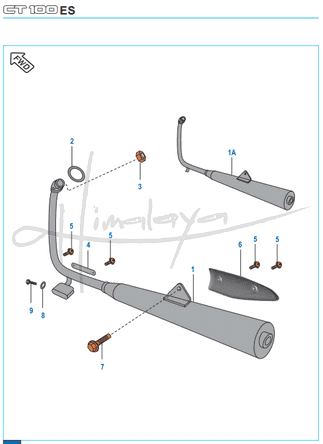 This is an image of Silencer Assembly - Boxer CT 100 Alloy