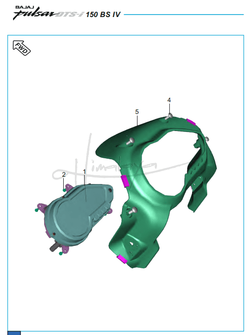 This is an image of Speedometer Assembly - Pulsar 150 Neon