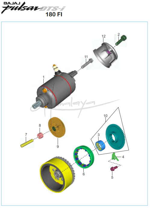 Starter Assembly - Pulsar 180 FI Neon