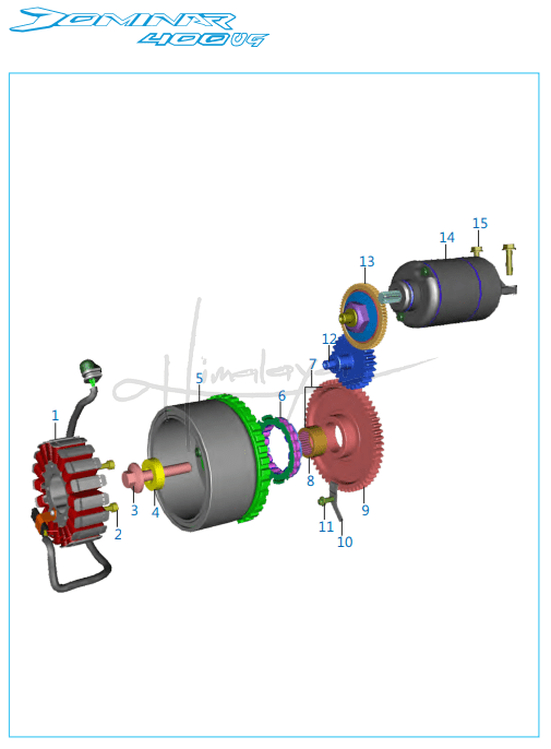 This is an image of Starter Assembly - Dominar 400 UG