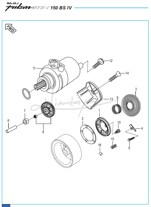 Starter Assembly - Pulsar 150 Neon