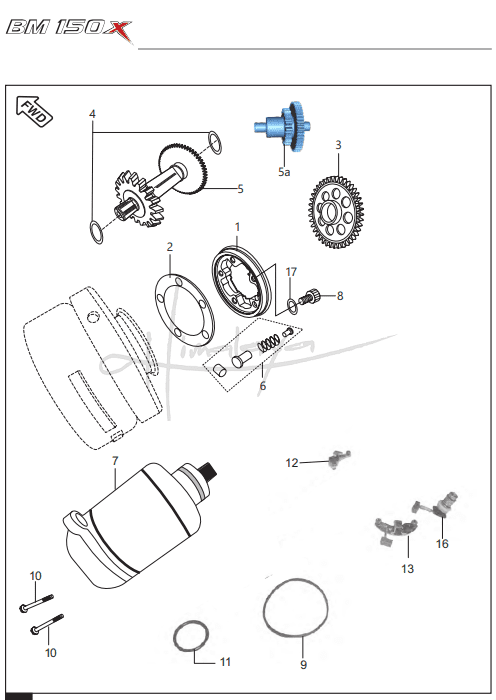 This is an image of Starter Assembly - Boxer 150X