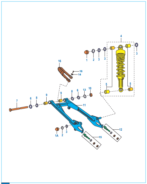 Swing Arm Rear Shock Absorber - Boxer S EU3