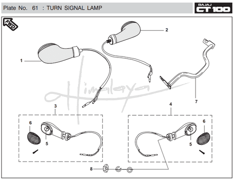 Turn Signal Lamp - Boxer CT 100 EU2