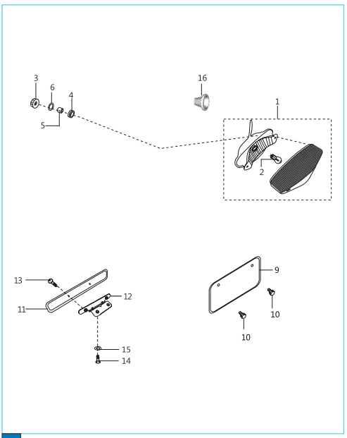 This is an image of Tail Lamp Assembly Front Rear Number Plate - Boxer S