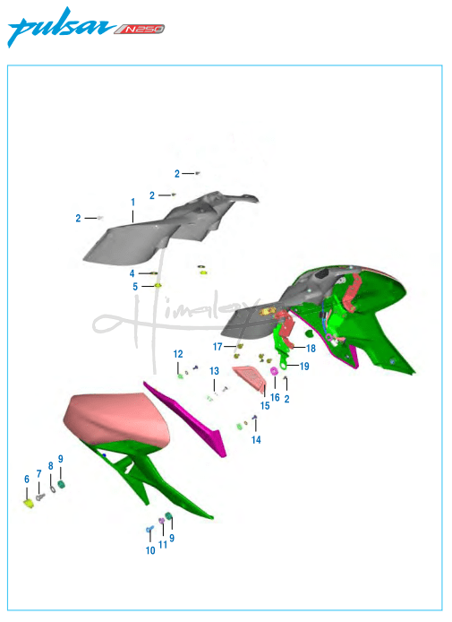 This is an image of Tank Flaps LH - Pulsar N 250