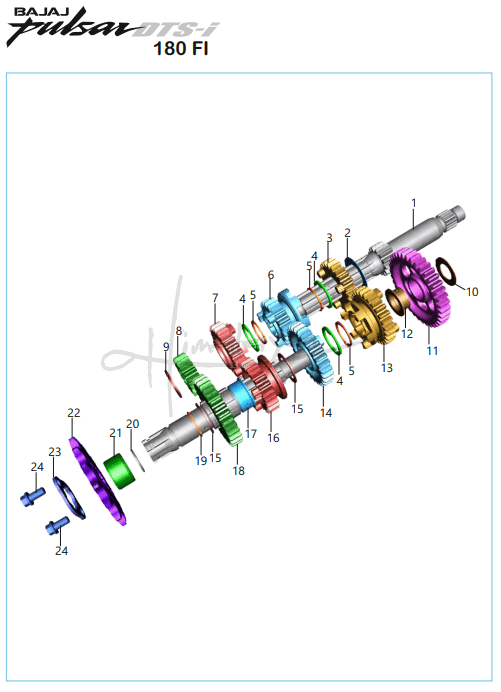 This is an image of Transmission - Pulsar 180 FI Neon